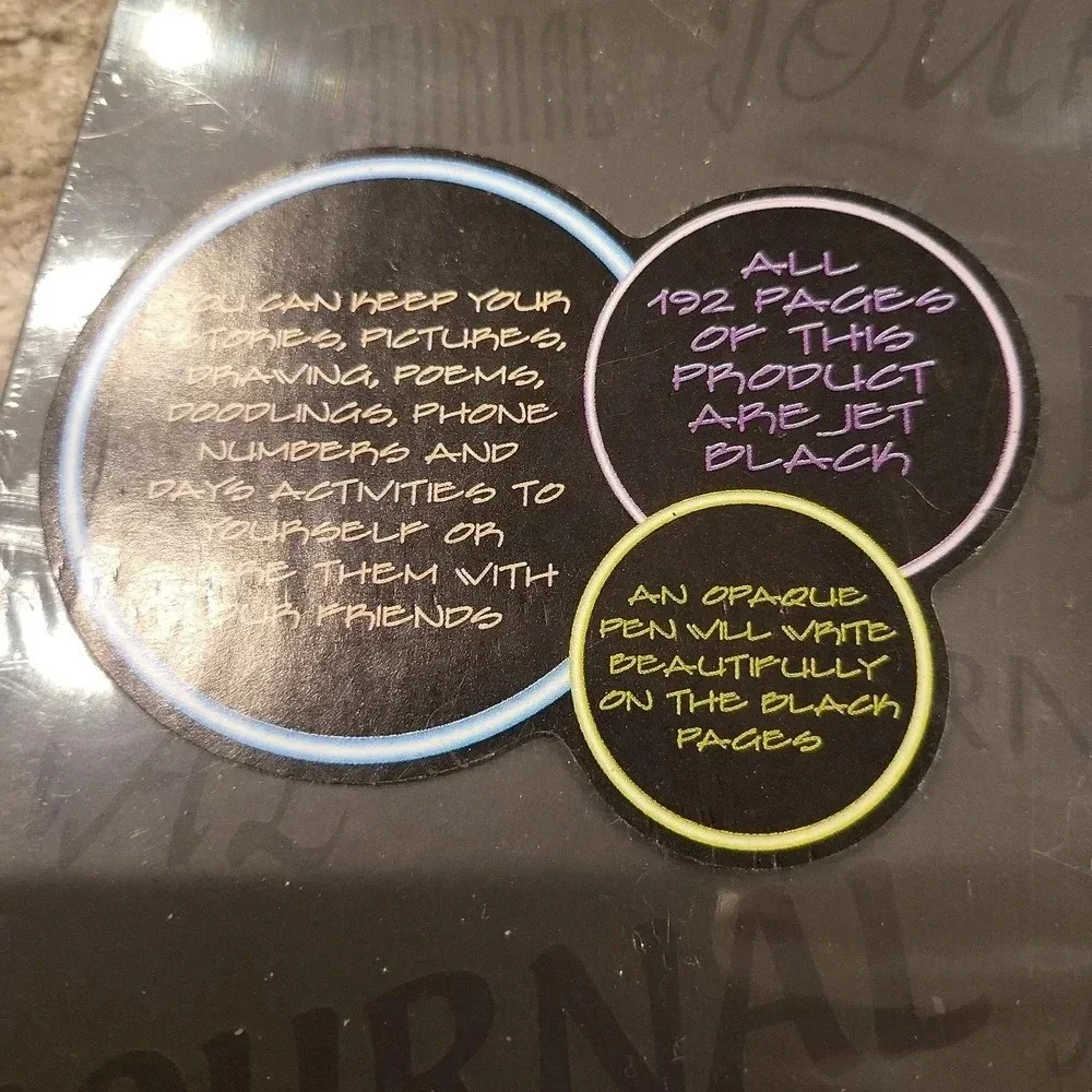 Jet black journal/binder/sketch book